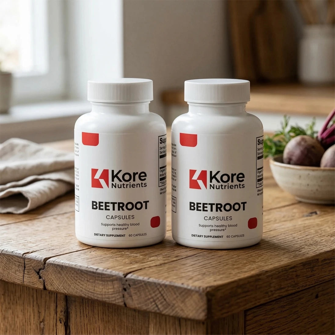 2 Bottles - Kore Nutrients Beetroot — 1,300mg of Pure Circulation Support in Every Serving*