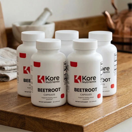 5 Bottles - Kore Nutrients Beetroot — 1,300mg of Pure Circulation Support in Every Serving*